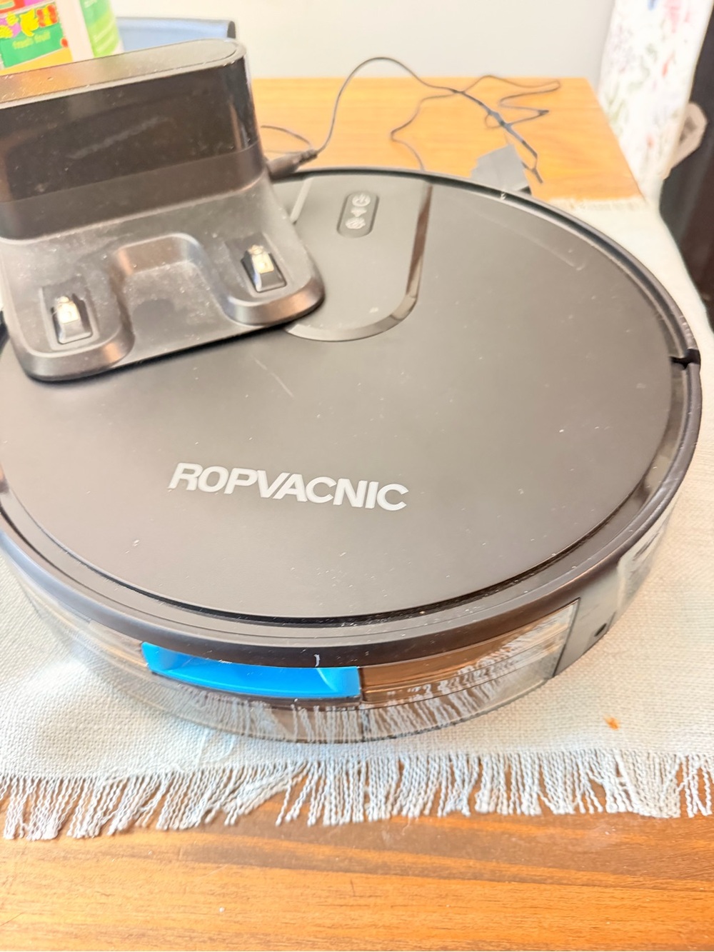 Black Robot Vacuum Cleaner - Smart Floor Cleaning